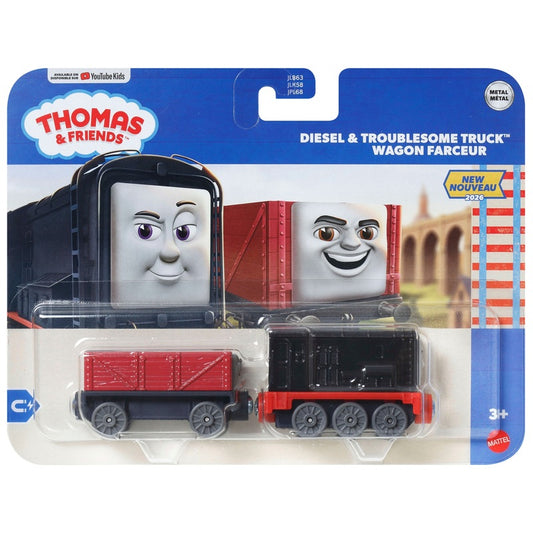 Thomas & Friends Diesel & Troublesome Truck Diecast Push-Along Train – Diesel and Troublesome Truck