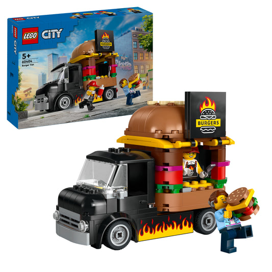 lego burger van and packaging