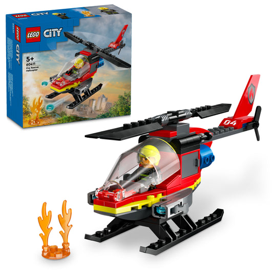 LEGO fire rescue helicopter with packaging