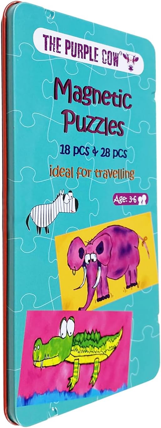 The Purple Cow Magnetic Puzzles Travel Game – product view
