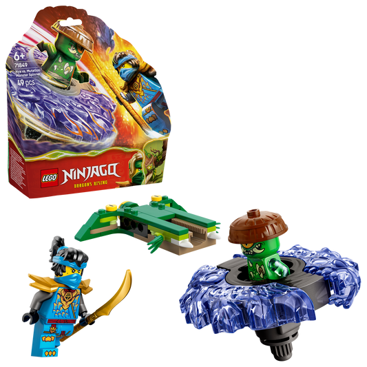 lego nya vs mutation monster spinner with box