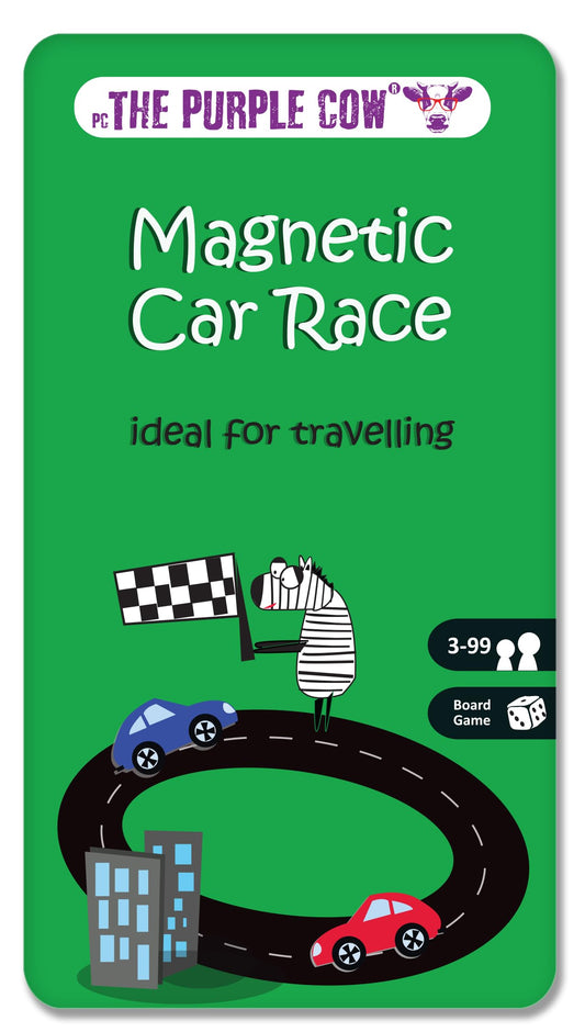 The Purple Cow Car Race Magnetic Travel Game – product view
