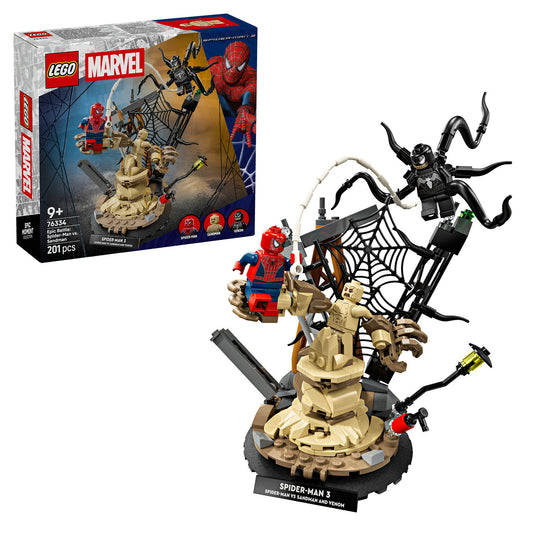 lego marvel epic battle spiderman vs sandman with box