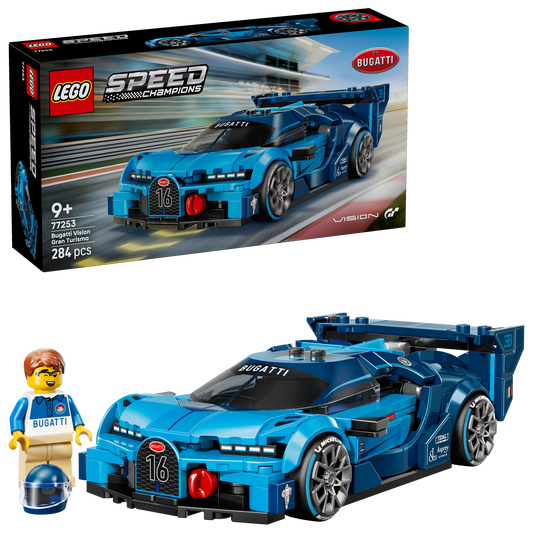 speed champions lego blue car box