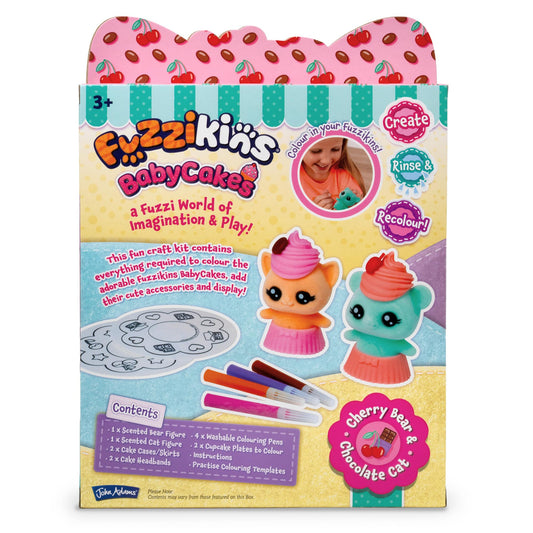 Fuzzikins Baby Cakes Chocolate and Cherry Cupcakes Colouring Set – product view
