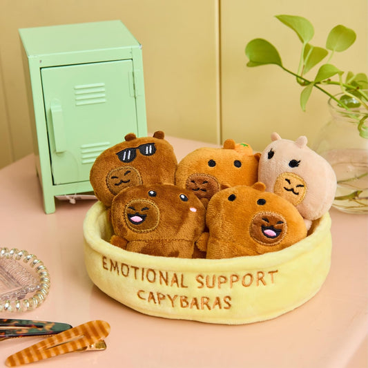 Relatable Emotional Support Capybaras plush set in carry container – view 2