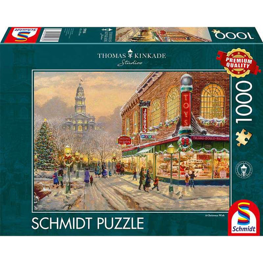 Schmidt Thomas Kinkade A Christmas Wish 1000 Piece Jigsaw Puzzle box front