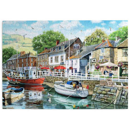 House of Puzzles Waiting by the Wharf 500 Piece Jigsaw Puzzle image 2