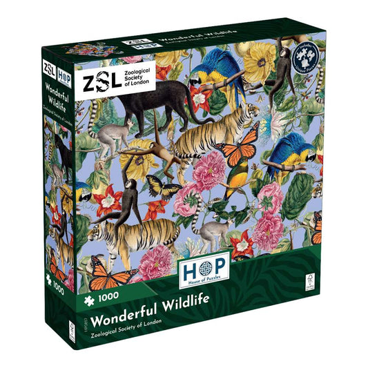 House of Puzzles ZSL Wonderful Wildlife 1000 Piece Jigsaw Puzzle box front