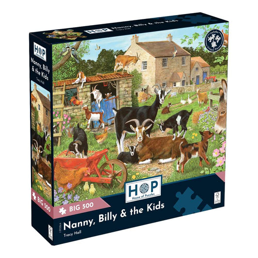 House of Puzzles Nanny, Billy & The Kids BIG 500 Piece Jigsaw box front