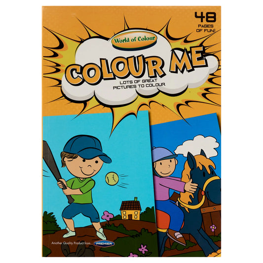 World of colour A4 48pg Colouring Book Boys