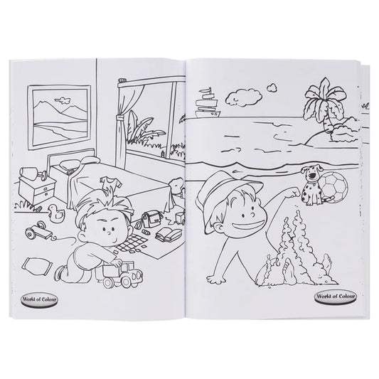 World of colour A4 48pg Colouring Book Boys