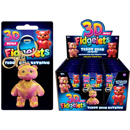 Fidgelets 3D Mini Teddy Keyrings fidgelete sensory toys