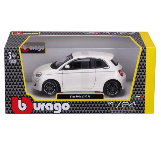 Burago 1/24 Fiat 500E Diecast Model Car picture in the box