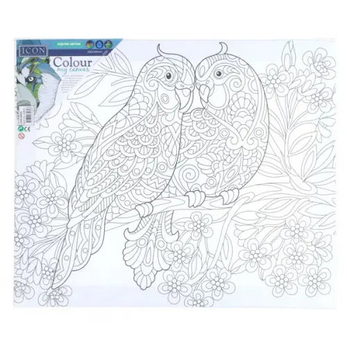 Icon Colour My Canvas Love Birds Art Canvas picture on the white background