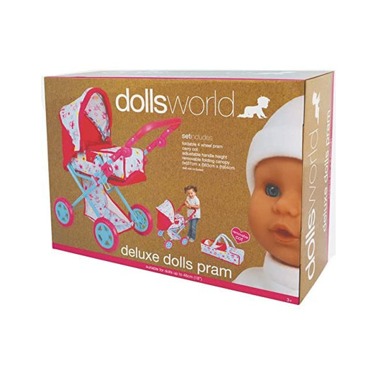 Dolls World Deluxe Pram & Baby Carrier picture of the box its come in