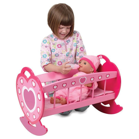 Dolls World Wooden Rocking Cradle for Dolls life style picture