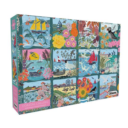 Enjoy the beauty of the coast with Gibsons - Coastal Calling 1000 Piece Jigsaw Puzzle filled with vibrant seaside wonders.