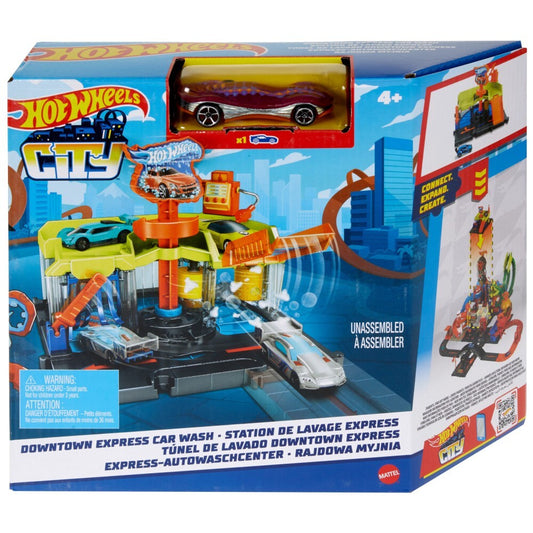 HW City Car Wash Speed Clean Playset: A fun ramp for refueling or parking after the wash.