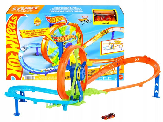 Watch Hot Wheels cars loop and crash in the Hot Wheels Action Turbine Challenge Playset.