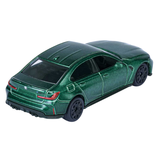 Majorette BMW M3 Green Diecast Model Car 1:64 Scale back view picture