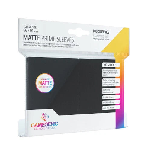 Gamegenic Matte Prime Sleeves Black keep your special cards in a special place