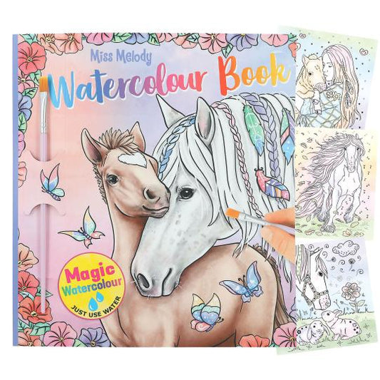 Miss Melody Watercolour Book picture on the wite background