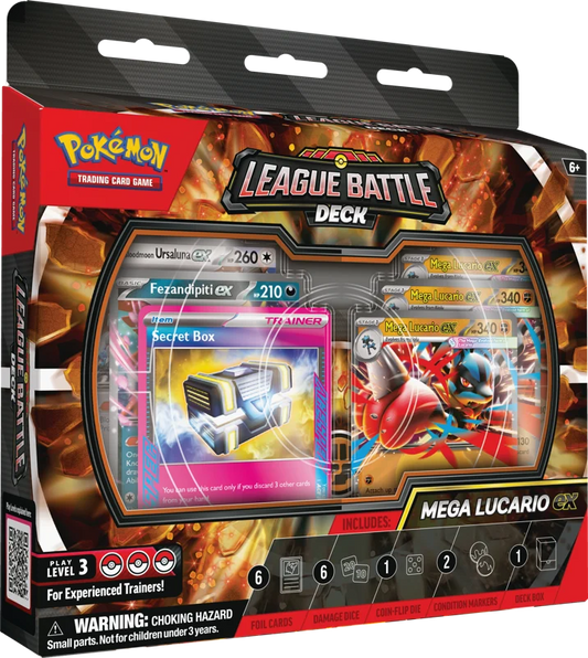Pokémon TCG Mega Lucario ex League Battle Deck trading cards