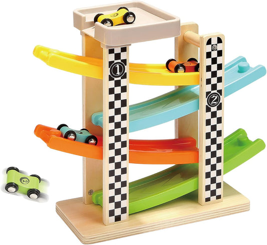 Ramp Racer with 4 Car Ramps wooden toy