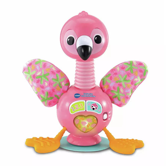 VTech Suction Cup Fluttering Flamingo Highchair Sensory Toy picture n the white background
