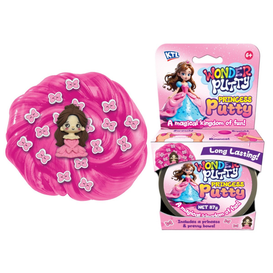 Wonder Putty Princess pink slime with a princess
