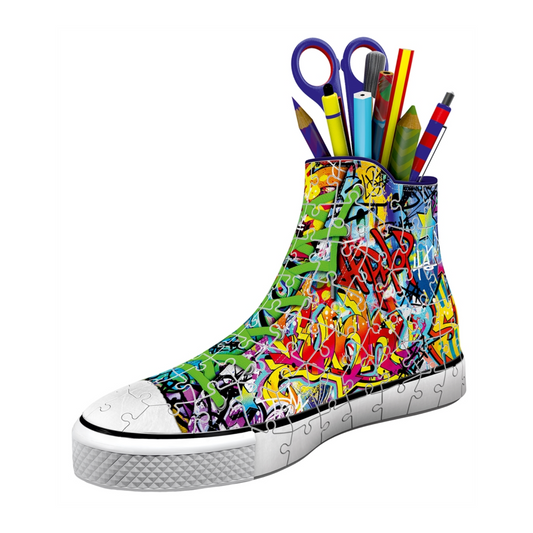 Ravensburger 3D Puzzle Graffiti Sneakers 108PC fully assembled