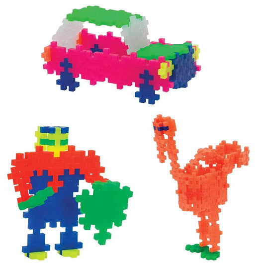 Toys at Foys - Plus-Plus Building Blocks Neon 100 Piece Tube