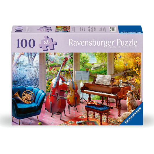 4 seasons in music 100 piece jigsaw puzzle box