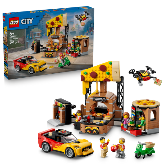 LEGO City 60496 Pizza Delivery Experience with Vehicles with Box