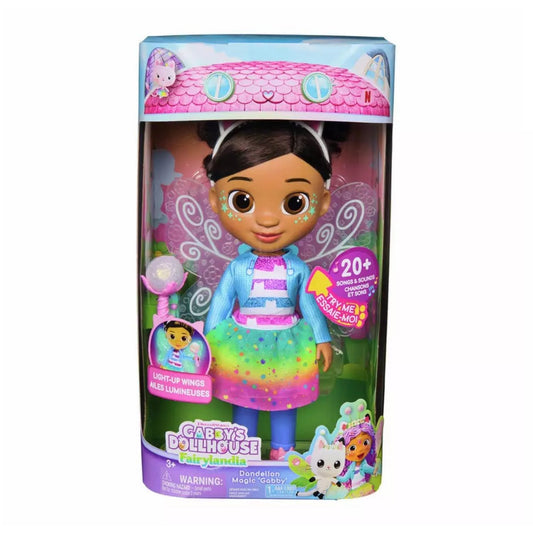 Retail packaging of Gabby Doll against white background.