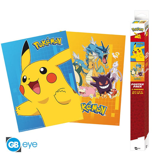Pokemon Set 2 Posters Chibi 52x38