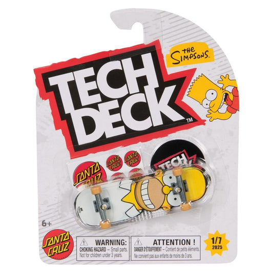 Retail packaging of finger skateboard against white background.