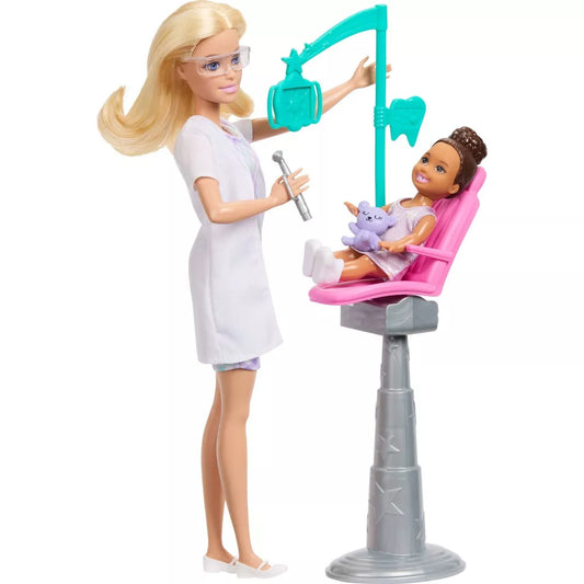 barbie dentist playset with little doll in chair