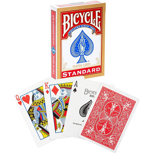 red and blue playing cards