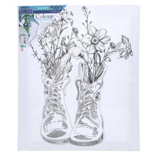 floral boots canvas