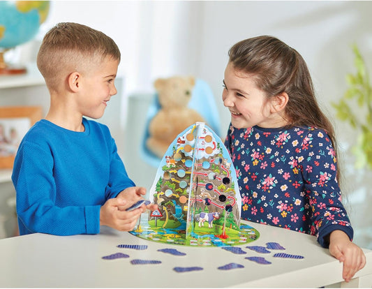 children playing the mountain counting game