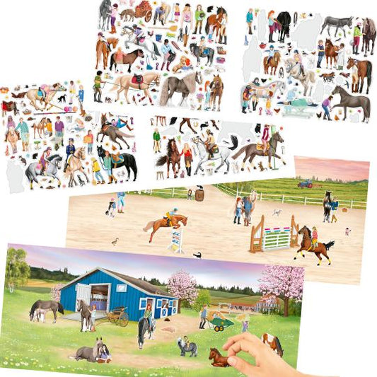 pages and sticker pages of top model create you happy horses sticker book