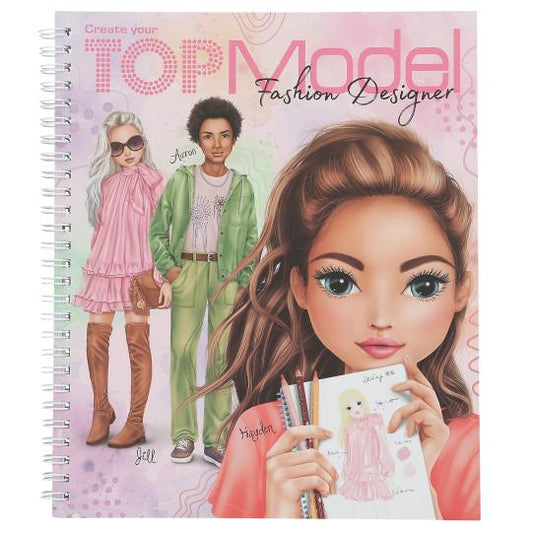 front cover of top model create your own model colouring book