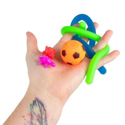 hand holding sensory toys