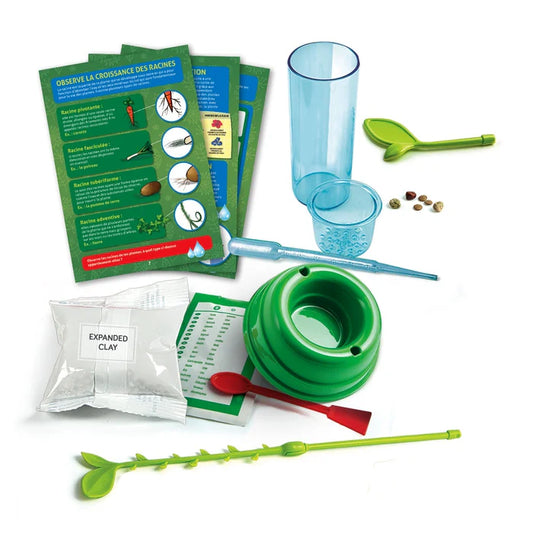 contents of hydroponics set laid out