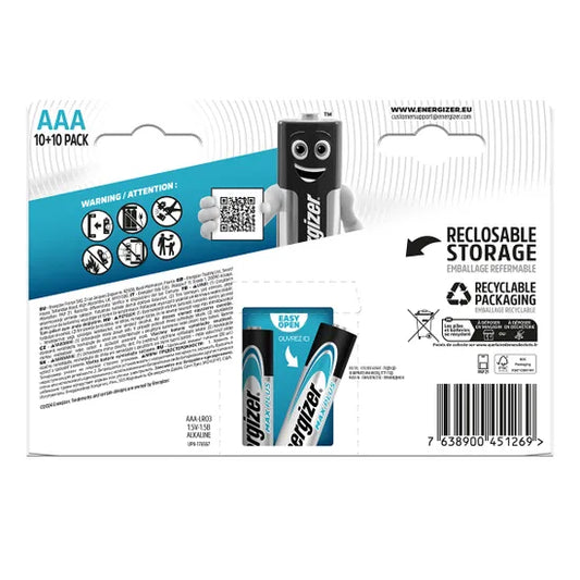 back of AAA batteries pack