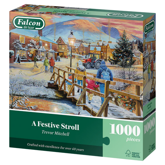 a festive stroll jigsaw puzzle box