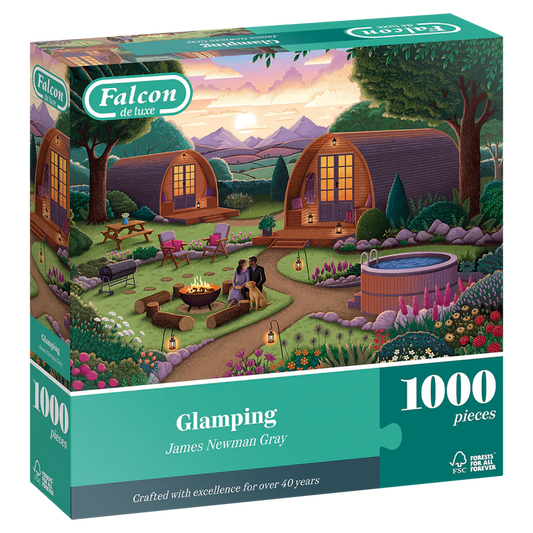 glamping jigsaw puzzles box