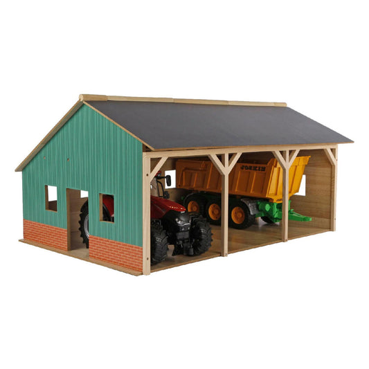 wooden tractor shed